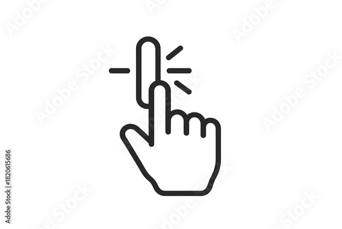 Hand cursor clicking a toggle switch icon to activate power status