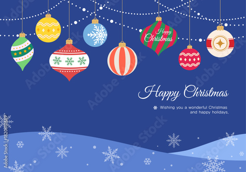 크리스마스 장식볼 배경