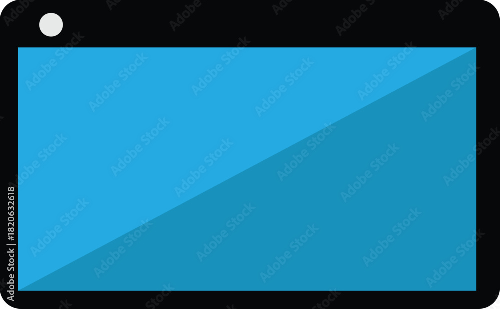Naklejka premium Flat Design Tablet with Blue Screen