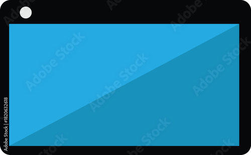 Flat Design Tablet with Blue Screen