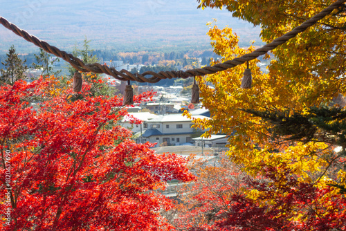 Beautiful Autumn landscape at Fujiyoshida, Yamanashi, Japan