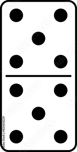 Domino, complete set of dominoes. Transparent, with outlines. Vector, graphic, design, Cutting, printing, subwoofer, laser engraving