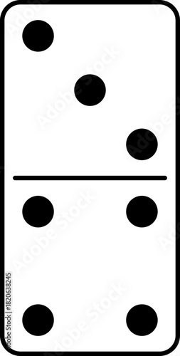 Domino, complete set of dominoes. Transparent, with outlines. Vector, graphic, design, Cutting, printing, subwoofer, laser engraving