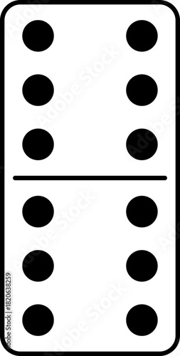 Domino, complete set of dominoes. Transparent, with outlines. Vector, graphic, design, Cutting, printing, subwoofer, laser engraving