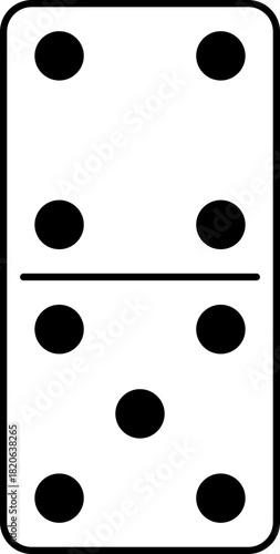 Domino, complete set of dominoes. Transparent, with outlines. Vector, graphic, design, Cutting, printing, subwoofer, laser engraving