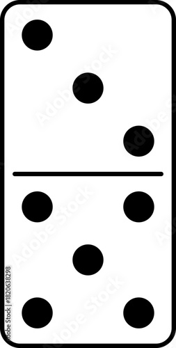 Domino, complete set of dominoes. Transparent, with outlines. Vector, graphic, design, Cutting, printing, subwoofer, laser engraving