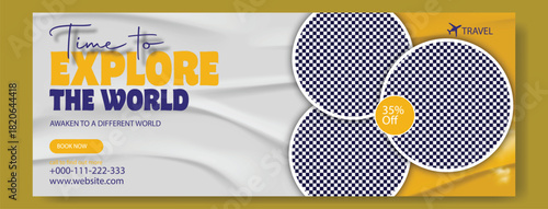 Inspiring travel advertisement with vibrant imagery encouraging exploration and adventure across diverse global destinations