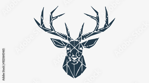 Stunning geometric deer head design for modern rustic decor and nature inspired branding projects
