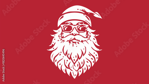 Cool Santa Claus with sunglasses spreading holiday cheer, modern Christmas design for festive celebrations