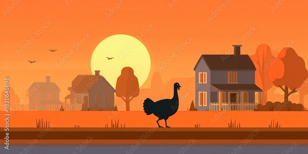 Fototapeta premium Thanksgiving day gatherings a humorous look at family dynamics amidst the holiday chaos