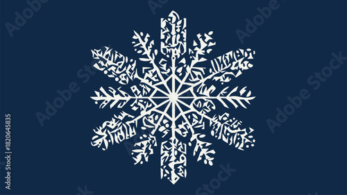 Delicate snowflake design, frosty winter elegance for seasonal projects and holiday celebrations, vector origin