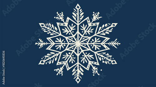 Stunning snowflake design element for winter holiday crafts and festive decorations, originally vector graphic