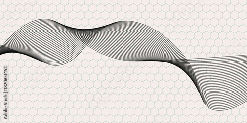 echnology abstract lines on white background. Undulate Grey Wave Swirl, frequency sound wave, twisted curve lines with blend effect arts lines waves lines modern