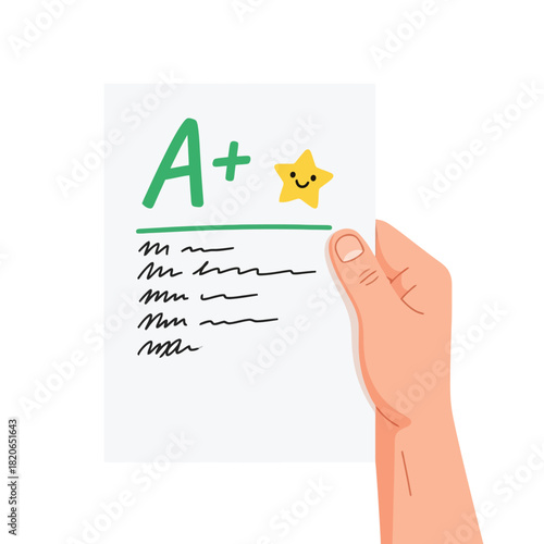 Celebrate academic excellence with this perfect A+ grade report card