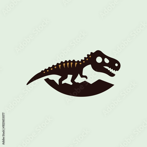 Dinosaurus Fossil Logo