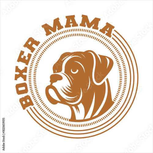 Boxer Mama Dog Mama T-shirt design