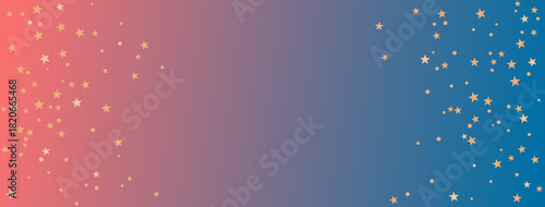 Hintergrund mit rot-blauem Verlauf mit goldenen Punkten und Sternen