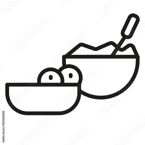 Breakfast vector line icon design