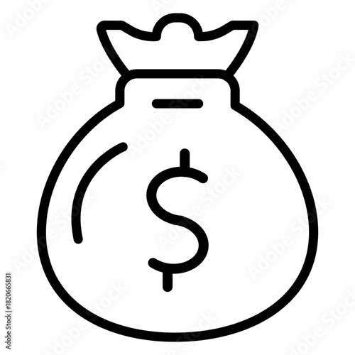 Budget vector line icon design