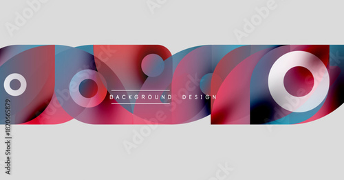 Abstract colorful shapes overlap, creating dynamic background. Modern design elements suggest innovation, energy, visual appeal.