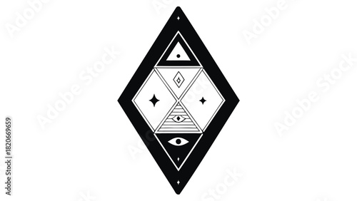 Elegant black and white digital artwork featuring abstract geometric shapes and subtle color accents perfect for modern design projects and sophisticated branding