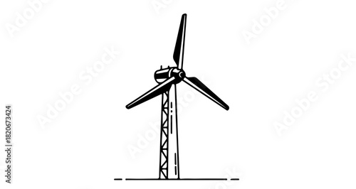 windmill isolated on white