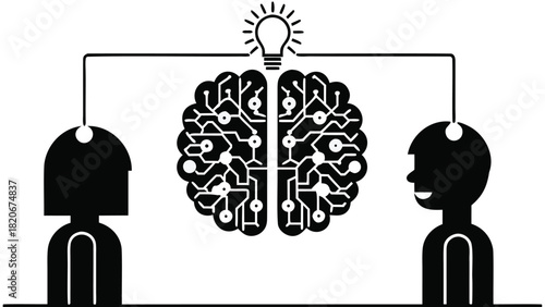 Futuristic digital brain concept art with vibrant technology elements suitable for banners and advertisements highlighting innovation and artificial intelligence