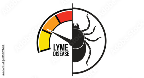 Lyme disease awareness risk and prevention vector illustration