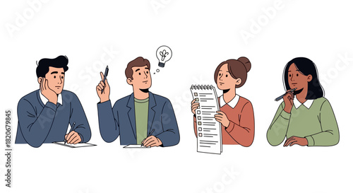 Diverse Team Brainstorming Ideas Collaboration and Problem Solving in a Creative Meeting