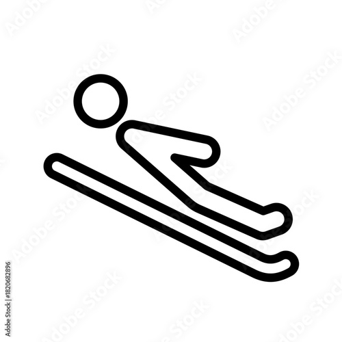 Luge , Sledding -pictogram,  vector icon
