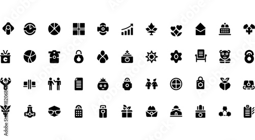 Growth and improvement collection: vector icons for business, finance, success, strategy, and personal development Vector