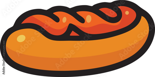 Hot dog in soft bun