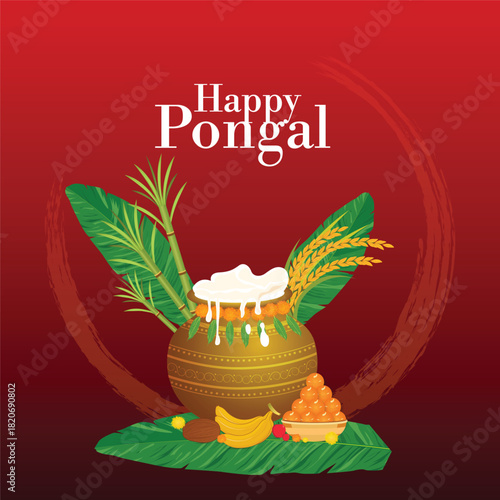 Indian Festival Pongal   Holiday Harvest Festival of Tamil Nadu South   (Makar Sankranti)