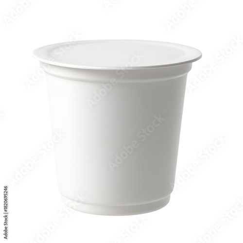 Wallpaper Mural White Plastic Cup Isolated on White Background Torontodigital.ca