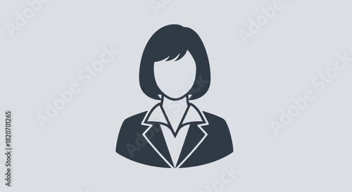 Professional businesswoman avatar in suit for corporate profile or team page design modern clean style for diverse business needs and marketing projects, Generative AI.