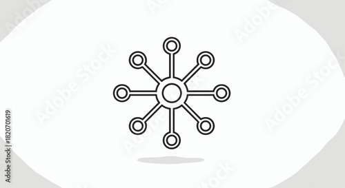 Connect effortlessly with a modern network icon perfect for illustrating complex systems data sharing or innovative communication concepts in your designs, Generative AI.