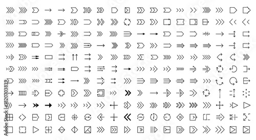 Collection of arrow vector icons arrow symbols arrow graphics arrow design elements arrow shapes arrow set arrow pack