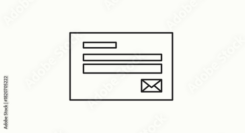 Stay Connected with Simple Envelope Icon for Email Communication and Digital Mail Delivery Contact Us and Sending Messages Online Minimalist Style, Generative AI