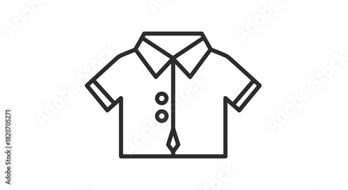 Stylish minimalist shirt icon for summer fashion and apparel design projects perfect for logos websites and branding materials with a modern clean look, Generative AI
