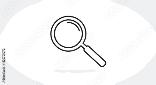 Find clarity with this magnifying glass icon perfect for detailed searches investigations and data analysis projects simple and professional design, Generative AI