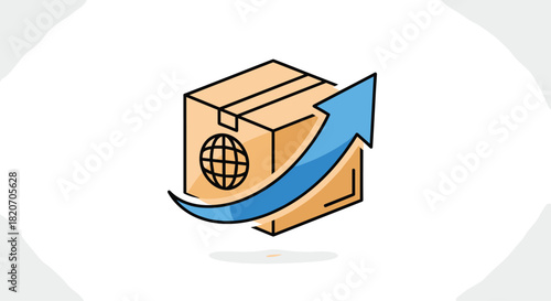 Worldwide shipping offers growth with global delivery perfect for businesses looking to expand their reach and increase sales with logistics solutions, Generative AI