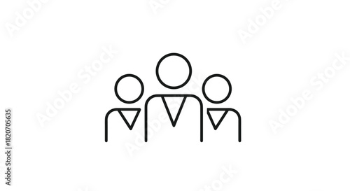 Teamwork makes the dream work with this minimalist group icon perfect for business presentations websites and demonstrating collaboration in modern designs, Generative AI