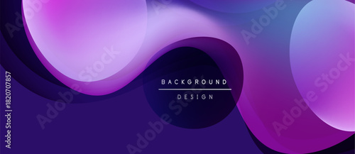 Abstract gradients blend, creating flowing shapes. Purple, pink, blue hues dominate design. Minimalist text reads background design.