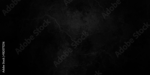 Black dark grunge stone texture with rough, natural wall surface background. uneven pattern resembling weathered black rock or charcoal. Panorama black canvas slate texture. blackboard background.