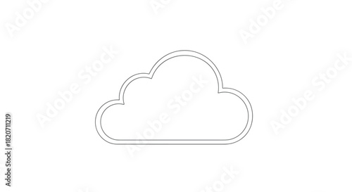 Secure your files with this contemporary cloud storage icon perfect for tech startups and modern data solutions clean minimalist design for digital platforms, Generative AI.