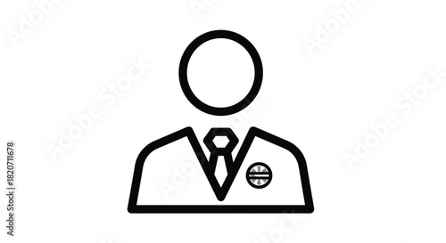 Professional business person icon for presentations websites and marketing materials - sleek and modern design for corporate communications, Generative AI.