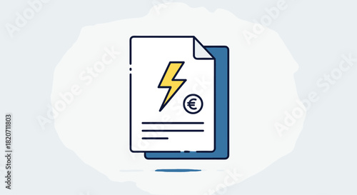 Concerned about your rising energy bill? See how to cut costs today with our helpful guide and save money now euro symbol included minimal illustration, Generative AI.