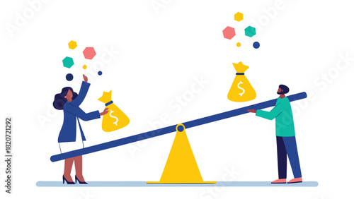 Conceptual illustration depicting a comprehensive risk assessment process showcasing evaluation analysis and mitigation strategies with clear visual elements and data representation