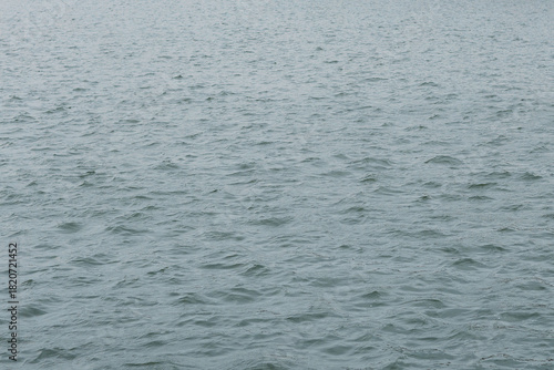 the surface of the water with ripples on an autumn day