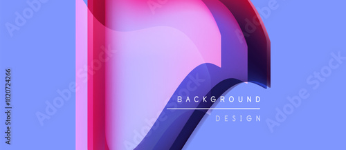 Abstract fluid shapes, vibrant colors, modern design. Gradient layers create depth, smooth transitions, visual appeal. Background element for projects.